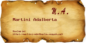 Martini Adalberta névjegykártya